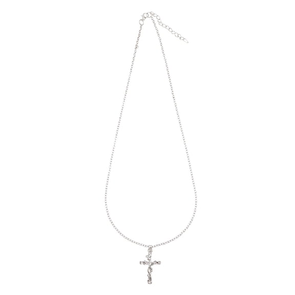 LEORX 1 Set Women's Necklaces Silver Alloy Cross Shape Choker Necklace Fashion Statement For Events