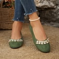 thumbnail image 5 of YOUYEDIAN Flat Shoes for Women Dressy Non Slip Slip on Loafers Spring Summer Business Walking Shoes Casual Closed Toe Orthopedic Shoes (Green), 5 of 5