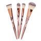 thumbnail image 3 of Juego de 4 brochas de maquillaje, color marrón y blanco, para el pelo y la cara, juego de herramientas de belleza, 3 of 8