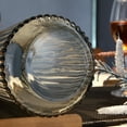 thumbnail image 4 of Ribbed Large Grey Glass Ribbed Flower Vase for Dinning Table Decor, 4 of 6