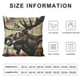 thumbnail image 5 of Creowell Moose Throw Pillow Cover Wild Animals Woodland Pillow Cover for Boys,Red Checkered Buffalo Plaid Cushion Case Vintage Lattice Lodge Cabin Rustic Farmhouse Decor 18x18in, 5 of 5