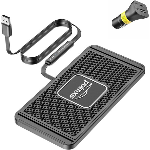 Cargador inalámbrico Almohadilla de carga de coche 15 W Cargador inalámbrico rápido de teléfono celular Alfombrilla de carga inalámbrica