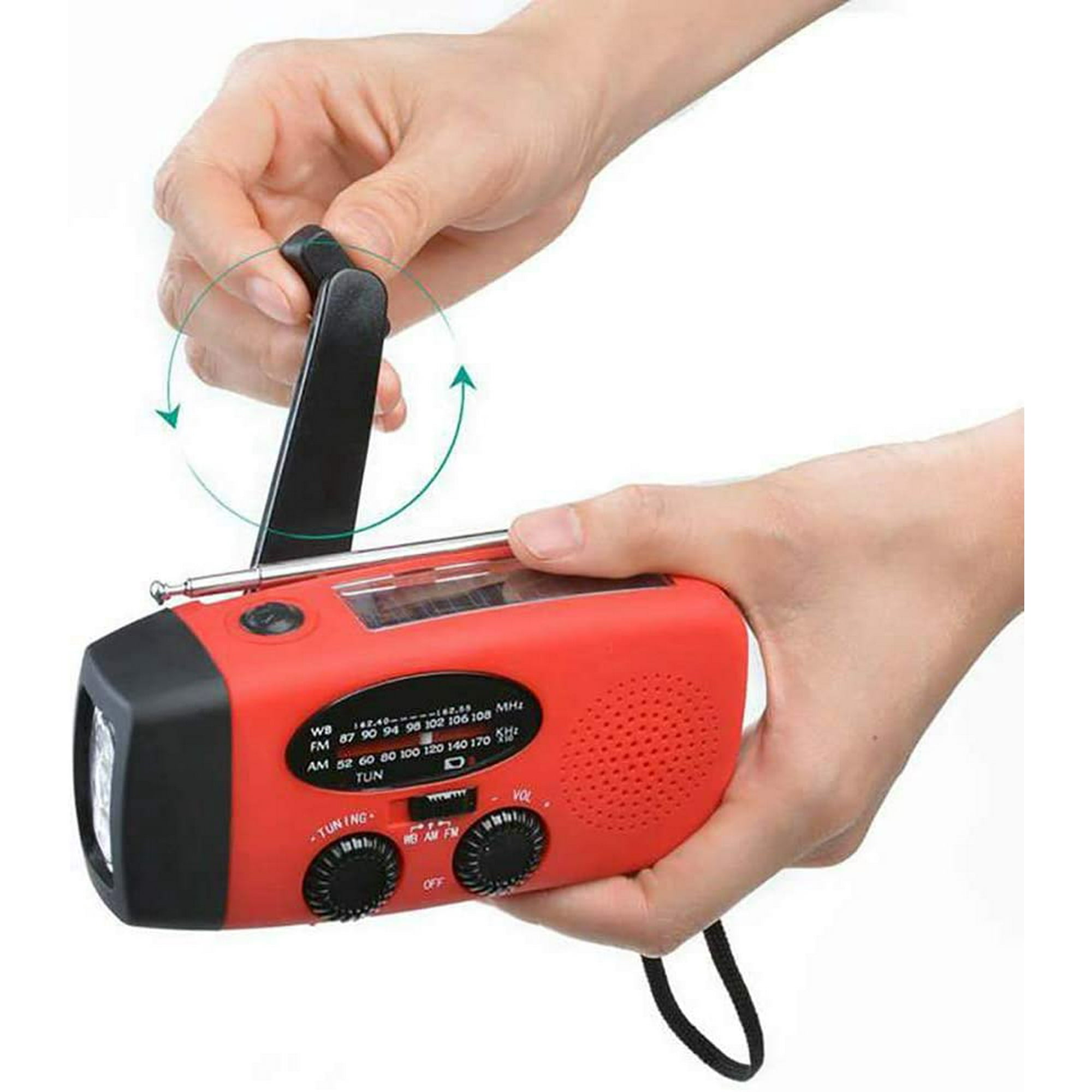 MILFECH Radio Solaire AM/FM Radio Portable D'urgence Avec Batterie Rechargeable 5000 Mah 3 Modes Led Lampe De Lecture Led Alarme Sos Et Manivelle Dynamo Pour Camping Voyage Noir Avis Fiche Tech