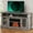 58"Rustic Gray, variant on UFORIC TV Stand for 75 Inch TV w/Outlets, Farmhouse Entertainment Center with LED, Media Console TV Cabinet,White