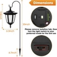 thumbnail image 3 of ANHXN solar pendant light, shepherd hook light, lighting mode, decorative solar lantern light, suitable for garden decoration, courtyard, backyard, and passage, 3 of 9