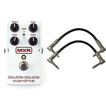 MXR M250 Double Double Overdrive Effects Pedal with Strukture S6P48 R-Angle Patch (Best Mxr Overdrive Pedal)