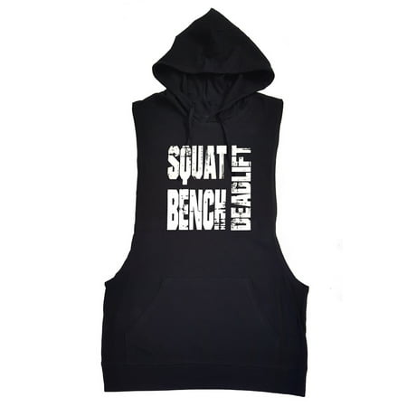 Men S Squat Bench Deadlift Black Vest T Shirt Hoodie Medium Black