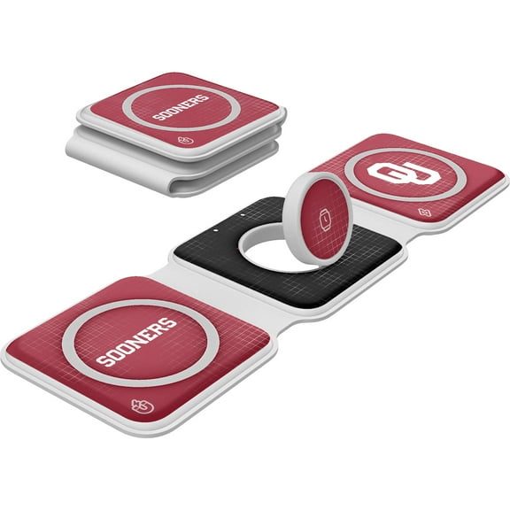 Keyscaper Oklahoma Sooners 3-in-1 Foldable Charger