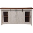thumbnail image 2 of 70" TV Stand | Antique White & Aged Distressed Pine Freight Free Entertainment Center for Tv Stand Living Room Furniture Shelf My Lux Decor Round, 2 of 4