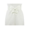 thumbnail image 4 of INSPIRE CHICWomen's Plus Size Elastic Wide Belt Dress Bowknot Waistband Decoration Fashion Versatile Belts 26.0-33.5" Milky White, 4 of 5