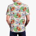 thumbnail image 4 of Balery Mushroom and Frogs Printed Men’s Short Sleeve Polo Shirt, Midweight Men's Shirt,Golf Polo shirts -, 4 of 9
