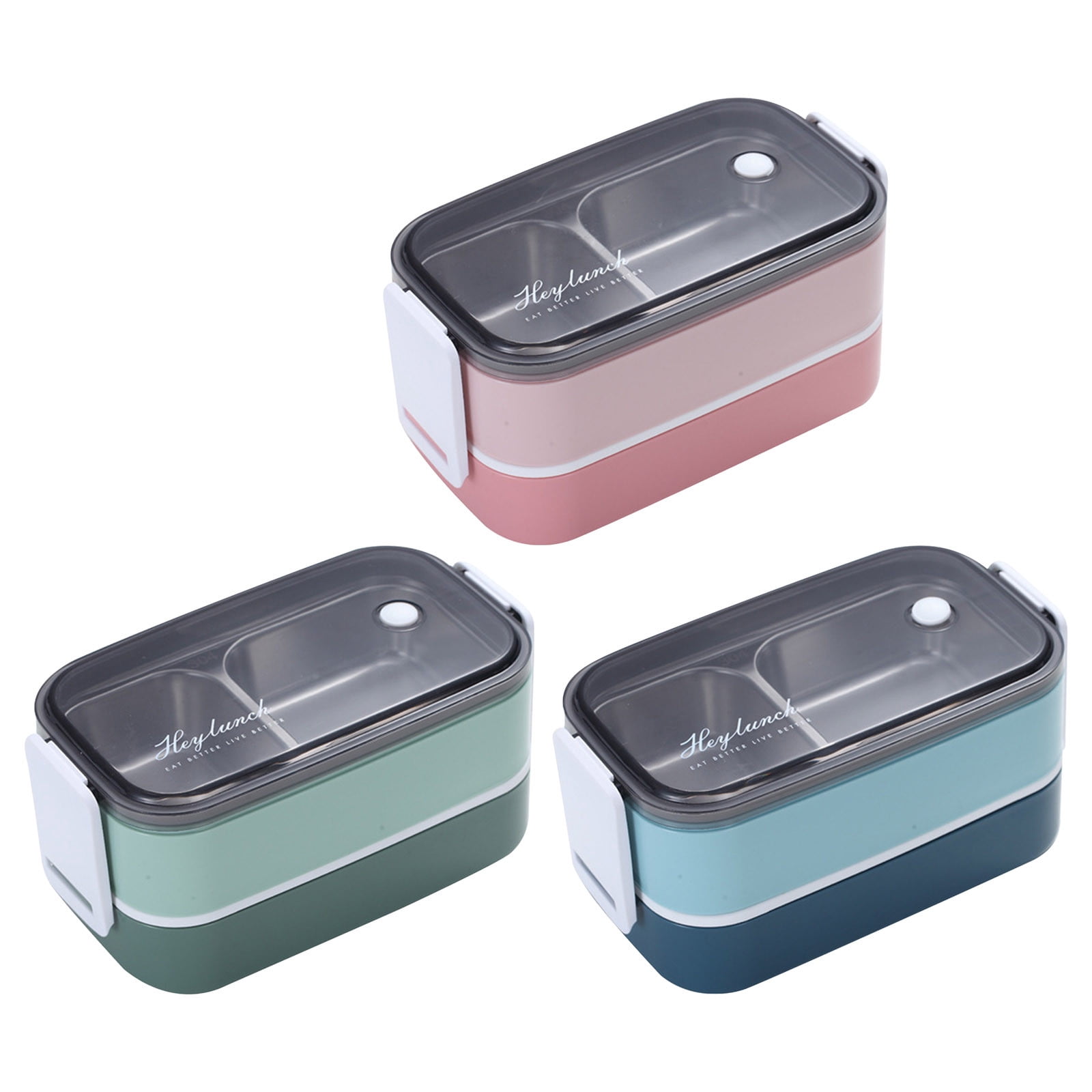 Wovilon Bento Box Stainless Steel Lunch Box Insulation Work Lunch Box Double-Layer Portable Large-Capacity Multi-Layer Lunch Box