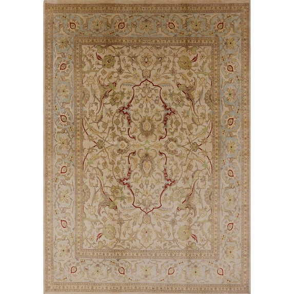 Ahgly Company Machine Washable Indoor Rectangle Industrial Modern Light Brown Area Rugs, 5' x 8'