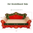 thumbnail image 2 of Sofa Shaped Cat Scratching Couch, Christmas Theme Thick Cat Scratching Cardboard,Cat Lounge Bed for Indoor Cat Rest&Play,Cat Sofa Scratcher Pad (23 "L X 12.2" W X 6.7" H), 2 of 5