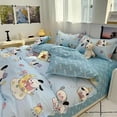 thumbnail image 3 of Sanrio Kuromi Hello Kitty-edredón de cama, juego de cuatro piezas, Sábana de cubierta de dibujos animados, conjunto de tres piezas para dormitorio de estudiantes, regalos para niñas, 3 of 5