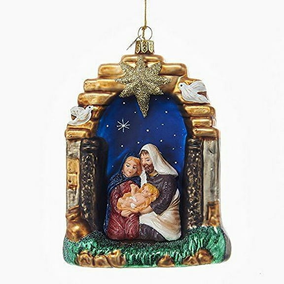 Kurt Adler 5.25" Noble Gems Nativity Scene Ornament