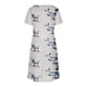 thumbnail image 5 of Falda de vestido de manga corta elástica suelta de Color sólido con cuello en V informal de moda para mujer Pompotops  qwe13127, 5 of 5
