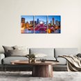 thumbnail image 2 of Hieng Wall Art for Living Room Cleveland Skyline Canvas Art Prints Ohio Cityscape Home Decor City Landscape Painting Picture Modern Artwork Wall Decor (only canvas), 2 of 6