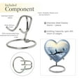 thumbnail image 4 of Heart Urn Winter Perch Of Blue Jays Heart Shaped Urn For Human Ashes, Urns For Human Ashes Adult Female, Small Urn For Ashes, Keepsake Urns For Human Ashes, Small Burial Urn 3 Inch, Set Of 1, 4 of 5