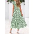 thumbnail image 2 of Vestido midi PRETTYGARDEN para mujer con cuello en V con estampado floral de verano 2025, 2 of 8