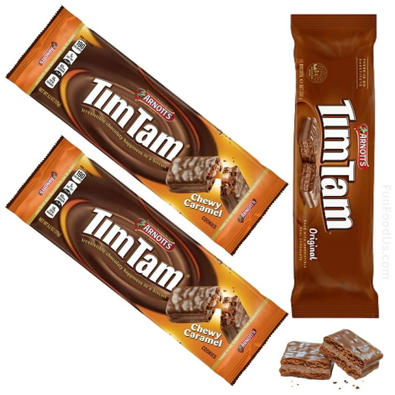 Delicious Sampler - 2x 175g Tim Tam Chewy Caramel, 1x 200g Tim Tam Original (Pack Of 3) Your Adventure Starts Here!