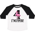 thumbnail image 3 of Inktastic 4th Birthday Flamingo Girls Toddler T-Shirt, 3 of 5