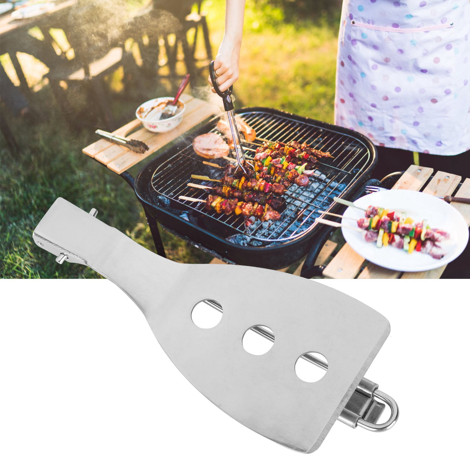 Henmomu Camping Spatula,Grill Spatula,Camping Spatula Folding Barbeque