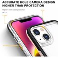 thumbnail image 5 of Case for iPhone 14 5G,Slim Thin Soft TPU Bumper & Hard PC Transparent Back Shockproof Scratch Resistant Protective Phone Case for iPhone 14 5G 2022 6.1 inch (Black), 5 of 14