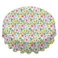 thumbnail image 2 of Pioneer Flower Floral Print Pattern Round Tablecloth 70"x70", Wrinkle Resistant Wipeable Table Cover for Kitchen Dining Room Picnic Patio and Party, 2 of 5