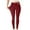 Wine, variant on Women's Cozy Fleece Lined Thickened Warm Base Leggings with Elastic Waist, Comfortable Fit for Daily Use and Layering,Black L