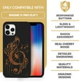 thumbnail image 7 of Case Yard Wooden Case for iPhone-11-Pro Soft TPU Silicone cover Slim Fit Shockproof Wood Protective Phone Cover for Girls Boys Men and Women Supports Wireless Charging Tribal Music Note Design, 7 of 7