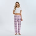 thumbnail image 5 of HEARNICE Women's Pajama Pants, Soft Long Casual Pajama Lounge Bottoms, Knit Sleep Pants with Pockets(PINK PURPLE PLAID, M), 5 of 6