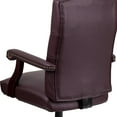 thumbnail image 3 of Martha Washington Burgundy Leather Executive Swivel Chair with Arms, 3 of 9