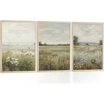 Christian Scripture Wall Art Bible Verse Canvas Wall Decor Modern Scripture Floral Prints Religious Pictures Vintage Painting Posters Jesus Faith Pictures for Living Room Bedroom