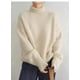 thumbnail image 5 of Suéter de cuello alto grueso y holgado de punto que combina con todo, para otoño e invierno, ropa interior, ropa exterior, camisa de estilo holgado, 5 of 5
