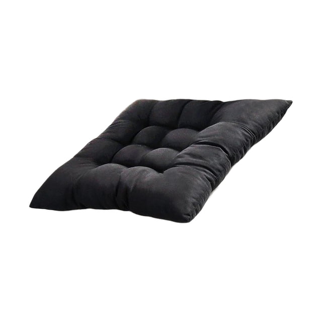 Cateissary Cojín para silla, cojín para asiento, alfombra antideslizante para interiores, hogar, sala de estar, dormitorio, banco, tocador, Decoración del hogar Negro