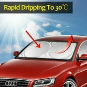 Jumbo Car Windshield Sunshade,iClover Foldable Large Auto Windshields Blocks UV Rays Sun Visor Protector, Fits Almost Car,SUV,Pickup,Van,Truck(75x35.4)