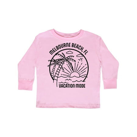 

Inktastic Summer Vacation Mode Melbourne Beach Florida Gift Toddler Boy or Toddler Girl Long Sleeve T-Shirt
