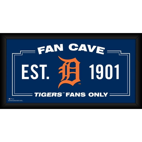 Detroit Tigers Framed 10" x 20" Fan Cave Collage