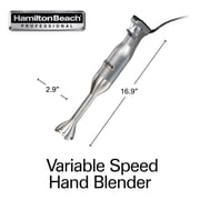 Hamilton Beach Professional Variable Speed Immersion Hand Blender for Kitchen with Whisk Attachment, Silver