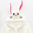 thumbnail image 4 of Gibobby Toddler Kids Soft Flannel Bathrobe,Thickened Warm Hooded Sleep Robe with Waist Tie,Plush Cozy Loungewear for Fall Winter for Boys Girls 2-12T Toddler Pajamas,White,Size 13-14T, 4 of 6