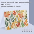 thumbnail image 3 of Yayeee Toggle Light Switch Wall Plate 2-Gang 4.56"x4.48" Decorative Outlet Cover, Orange Autumn Leaves, 3 of 7