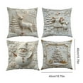 thumbnail image 2 of Vintage Christmas Throw Pillow Covers Set of 4, 3D Xmas Tree Santa Deer Snowman Cushion Cover, Christmas Themed Printed Pillowcase for Sofa Bed Couch Home Decor (15.75" x 15.75"), 2 of 10