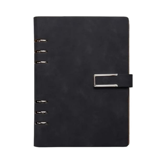 Libreta A5 Rellenable de Hojas Sueltas | Gran Capacidad, 200 Páginas, Papel Grueso | Espiral Metálica Desmontable, Diseño Plano de 360° | Tapa Mate de Piel Sintética | Ideal para Notas de Trabajo, Pl