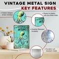 thumbnail image 2 of Octopus Vintage Metal Beach Wall Art Sign for Bedroom Pool Outdoor 8x12 Inch, 2 of 6