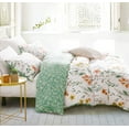 thumbnail image 4 of SLEEPBELLA Duvet Cover Set 600 Thread Count Cotton Bedding Set (Twin, White&Green Floral), 4 of 4