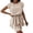Khaki, variant on RYKJLWY Summer Dresses for Women 2024 Women's Loose Peplum Short Sleeved Double Layer Dress Casual Dresses White Dresses (Khaki,M)