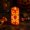 Orange, variant on Lunxisen 1 Pcs Halloween Web LED Flameless Candle Skull Embossed Battery Operated Colorful Glowing Effect Decorative Candles