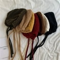 thumbnail image 6 of CoCopeanut Topi Musim Dingin Bulu Buatan Topi dengan Penutup Telinga Topi Musim Dingin Rusia Topi Tudung Bulu Topi Bomber Wanita Topi Beanie Hangat Panama, 6 of 6
