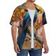 thumbnail image 2 of Balery Bluebird Blossom Elegance Camisa Casual de Manga Corta con Botones para Hombre, Texturizada, Estilo Cubano, para Playa, Verano-Small, 2 of 5